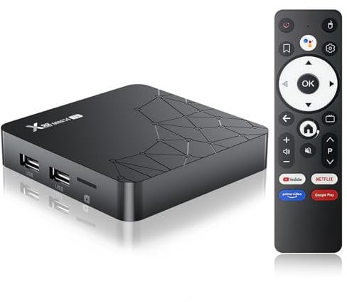 RUPA Android TV Box 14.0, 2025 8K Android Box 2nd Gen mit RAM 2 Go ROM 16 Go WiFi6 Enternet 10/100M Bluetooth 5.0 USB3.0 Soporte 3D HD 8K Boitier TV Android