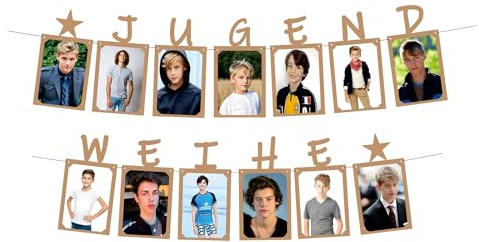 Jugendweihe Deko Fotogirlande zur Jugendweihe Alles Gute zur Jugendweihe Girlande13 Stücke Kraftpapier-Bilderrahmen Fotorahmen aus Pappe