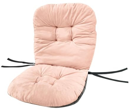 Qianly Sitzkissen für Hochlehner mit Stütze, Waschbare Auflage für Schaukel Und Bürostühle Im Außenbereich, Rosa