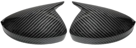 Spiegelkappen Rückspiegel Für Tiguan 2017 2018 2019 2020 2021 2022 Rückspiegel Ersetzen Links Rechts Auto Seitenspiegel Abdeckung Flügelkappe Gehäuse(Carbon Look)