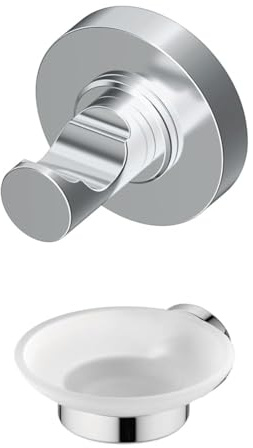 Ideal Standard Set A9115AA IOM Handtuchhaken + A9122AA IOM Seifenschale, Chrom