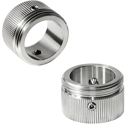 2 Pieces M30*15 Stainless Steel Heating Valve Adapters, with 2 Wrenches & 4 Screws Radiator Valve Thermostat Head Radiator Thermostat with RA Adapter (Striped)