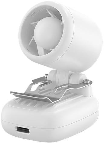 Tragbarer Ventilator zum Anklippen – 6,1 x 5 cm 3 Geschwindigkeitsstufen, wiederaufladbar, Freisprecheinrichtung, Mini-Windgebläse, lange Lebensdauer, Sommerreise, Camping, Urlaub, Wandern