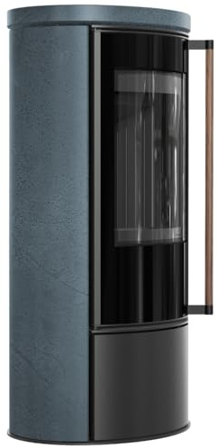Ofen KRATKI ERIK Ø150 5,5kW SERPENTINO Keramikdeckel Schwarz Schließung