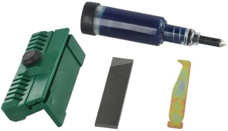 Chainsaw Track Guide and Bar Maintenance Kit with Groove Rail Dresser, Grease, and Cleaner for Compatible Chainsaws
