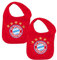 FC Bayern München Baby Lätzchen 2er Set - 5 Sterne - rot Babylätzchen FCB