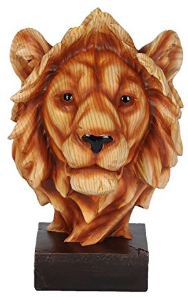 Naturecraft Wood Effect Lion Head Ornament