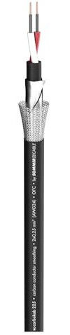 Sommer Cable Mikrofonkabel professionell 100m SC-Carbokab 225 2 x 0,25 mm² Carbon Digital 110 ohm AES/EBU Rolle - 200-0281