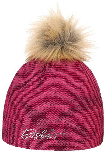 Eisbär Strickmütze Rumer Lux Crystal MÜ schw/d.pink/Pitti pink-braun