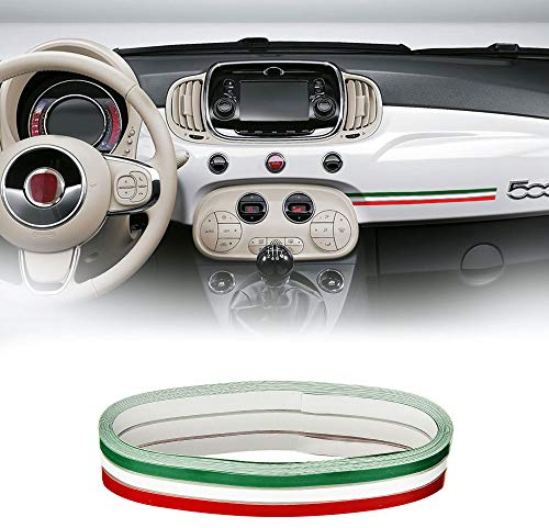 4R Quattroerre.it 10600 Selbstklebende Zierstreifen für Autos, Italien Flagge, 35 mm x 5 mt, Tricolore Italia