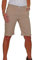 icecoolfashion Womens Stretch Shorts with Pockets Above Knee Length Straight Leg Bermudas with Turn Up Cuffs Beige 8-22 (18)