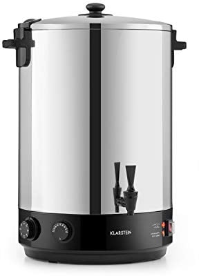 Klarstein KonfiStar 40 Einkochautomat - Einkochtopf, Einkocher, Heißgetränkespender, 40 Liter, 30-110 °C, Timer: 20-120 min, Warmhalte-Funktion, geschmacksecht, Cool-Touch Griffe, Edelstahl