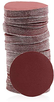 SPEEDWOX Lot de 100 disques abrasifs de 2 pour ponceuse à bois 400 Grain de disques abrasifs à crochet et boucle pour perceuse à bois Outils rotatifs sans trou rouge