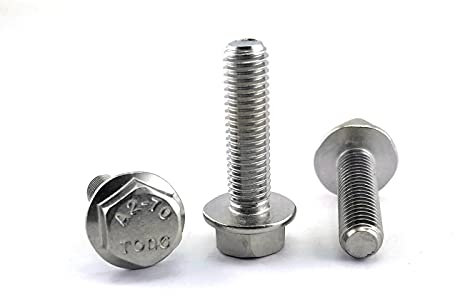 Sechskantschrauben mit Flansch Bund Edelstahl A2 DIN 6921 M6x16 x50