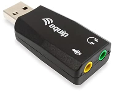 Equip USB-Soundadapter Soundkarte USB 2x3.5mm Stereo Mic-In Line-Out extern