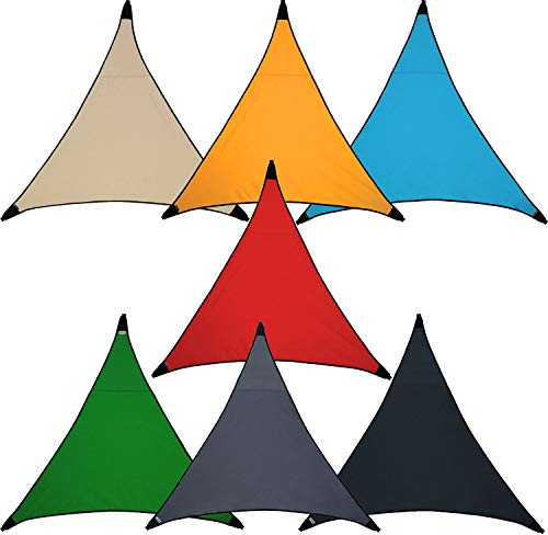 Sonnensegel Wasserdicht Sonnenschutz Garten mit befestigungen Leinen 100% Schutz vor UV-Strahlungen (3,6m x 3,6m, Rot)