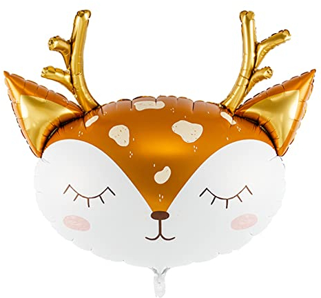 PartyDeco Folienballon Hirsch Hel Luftballon Weihnachten Hängende Dekoration Hirsch Weihnachten