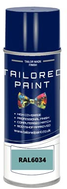 RAL6034 Pastel Turquoise Gloss Aerosol Paint Can 2K Direct Gloss Paint RAL Colour Code For Wood, Metal, Plastic, PVC, UPVC, Fascia Boards - Indoor & Outdoor