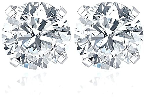 Pompeii 1 Carat (ctw) Diamond Studs in 14k White Gold Lab Grown (HI,VS)