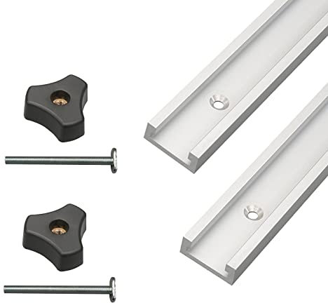 Duchunsheng 2 Pcs T Tracks Miter Straight Edge Track Saw Track Jig Aluminium Extrusion Router Sled, T Track Routers Woodworking Accessories Tool Guide, For Woodworking Router Table Saw