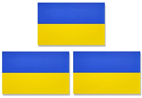 JBCD Magnet-Aufkleber mit Ukrainischer Flagge – für Auto, SUV, LKW, 3 Stück, 7,6 x 12,7 cm)