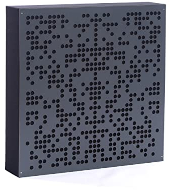 Bluetone Acoustics Binary AbFuser Akustikpaneele – Schalldämmung Akustikplatten – Akustik Absorber und Diffusor zum Heimkino, Studio, Wohnzimmer- Acoustic Panel (50x50x10cm, Anthrazite)