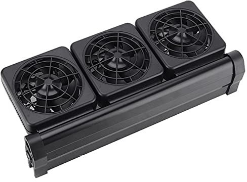 Aquarium Lüfter Verstellbarer Aquarium Kühler Aquarium Ventilator Kühlgebläse für Süß- und Meerwasseraquarien Black/ 3 Fans