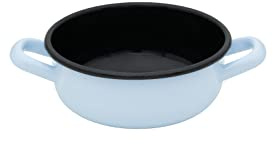 Riess, 0443-028, Bauernschüssel Ø 14cm, BACKEMAILLE BLAU, Emaille, Vol. (rec.): 0,7 Liter, Made in Österreich, LBH: 21,1x15,6x6,4cm, 0,299kg, Induktionskocher kompatibel, Gasherd geeignet