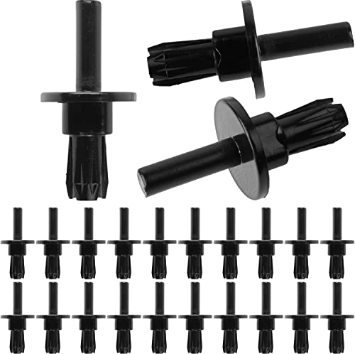 Remaches expansibles para coches, 20 piezas, pasador Ø 8 mm, cabeza Ø 18 mm, de plástico, negro, clips para guarnecidos de puertas, clips para guardabarros, clips para parachoques