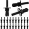 Remaches expansibles para coches, 20 piezas, pasador Ø 8 mm, cabeza Ø 18 mm, de plástico, negro, clips para guarnecidos de puertas, clips para guardabarros, clips para parachoques