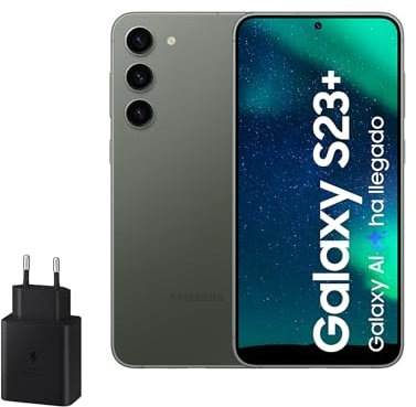Samsung Galaxy S23+, 512GB + Cargador de 45W - Smartphone Android con IA, Teléfono Móvil Desbloqueado, Color Verde (Versión Española)