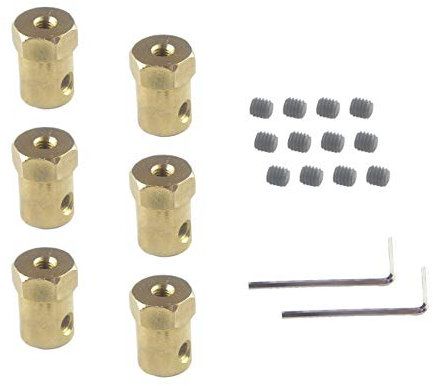 CHANCS 6 Stück 5 mm Motorkupplungsstecker für Autoreifen Räder Antriebswellen Zubehör