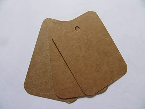 Geschenkanhänger oder Namensschilder blanko - Kraftpapier