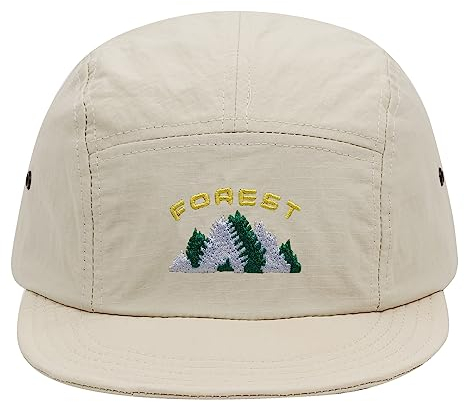 Clakllie wasserdichte 5 Panel Basecap Retro Short Brim Dad Cap Nylon Snapback Cap Schnell-Trocknend Schildkappen Outdoor Sports Kappe