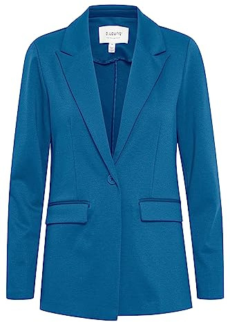 b.young BYRIZETTA Damen Blazer Longblazer Jacke mit Reverskragen und Knopf Regular Fit mit Stretch