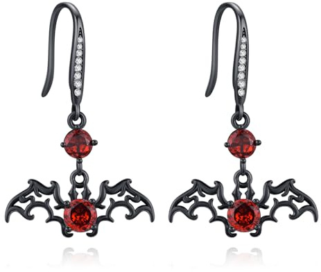 Halloween Ohrringe 925 Sterling Silber Hexenhut Geister Fledermaus Ohrstecker Goth Ohrringe Hypoallergene Ohrstecker Halloween Schmuck Geschenke für Frauen