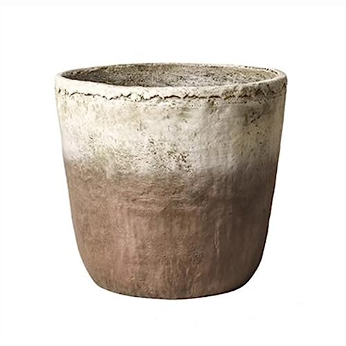 Blumentopf Pflanztopf Blumentöpfe aus Zement mit Löchern, Vintage-Farben, geschichtete Blumentöpfe, einfache kreative große Bodenpflanzgefäße, Balkon, Wohnzimmer-Dekoration Pflanzkübel ( Size : XL )