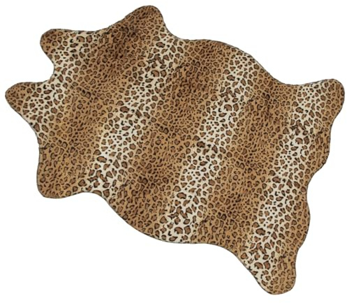 MACEVIA Leoparden-Teppich, Geparden-Druck, Western-Dekor für Wohnzimmer, Schlafzimmer, Kunsttierbereich, rutschfest, 150 cm L x 120 cm B (1,5 m x 1,2 m)