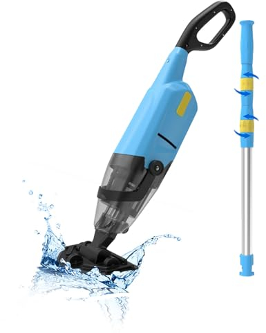 Oxseryn Tragbarer Poolsauger, Handsauger mit Betriebsdauer bis zu 60 Minuten Pool Bodensauger für Aufstellpools, Spas und Whirlpools, für Sand und Schmutz
