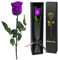 Yamonic Infinity Rose mit Stiel Geschenke für Frauen,Echte Rose Geburtstagsgeschenk für Frauen, Ewige Rose in Geschenkbox Geschenke für Mama,Blumen Frauen Geschenk Weihnachten, Violette Rose