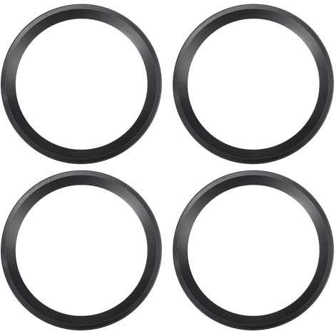 X AUTOHAUX Universal 8 Subwoofer Speaker Rings Cover Spacers Speaker Audio Decorative Circle without Mesh Grille ABS Black - Pack of 4