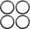 X AUTOHAUX Universal 8 Subwoofer Speaker Rings Cover Spacers Speaker Audio Decorative Circle without Mesh Grille ABS Black - Pack of 4