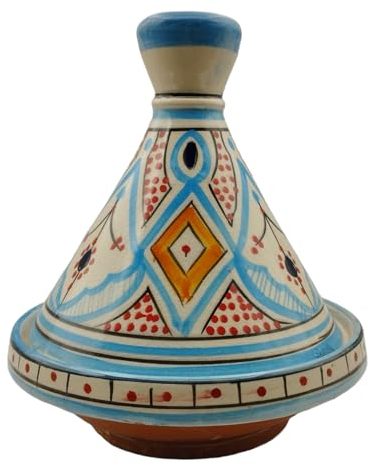 La Maison Unique - Mini Tajín étnico marroquí marroquí para especias, salsas, cerámica, terracota, diámetro 19 cm, 1804242005