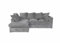 Meble Ares Stilvolles Linkes Ecksofa DIVERS - 212 x 57 x 166 cm Modernes L-Sofa 3 sitzer zum Wohnzimmer, Praktischer L Couch mit losen Rückenkissen, Solider Rahmen, Cord – Grau