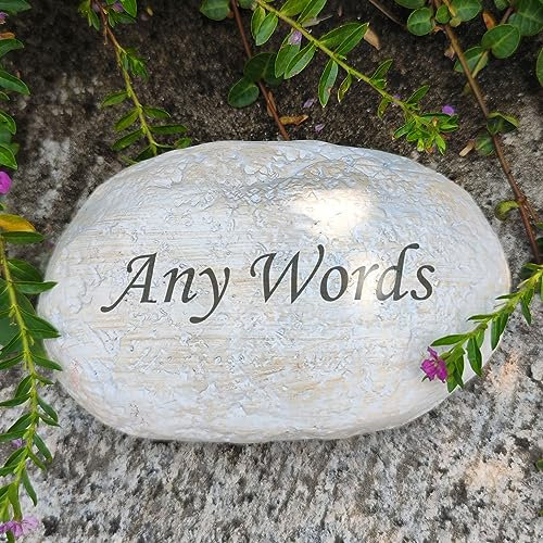 Personalized Garden Stones - Engraved with Any Words, Decorative Custom Memorial Stones, Small Size Welcome Stones, Grave Markers