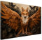 Fuchs abstrakt mit Flügel Wandbild Leinwandbild Kunstdruck XL Wanddeko Größe 60x40x2cm