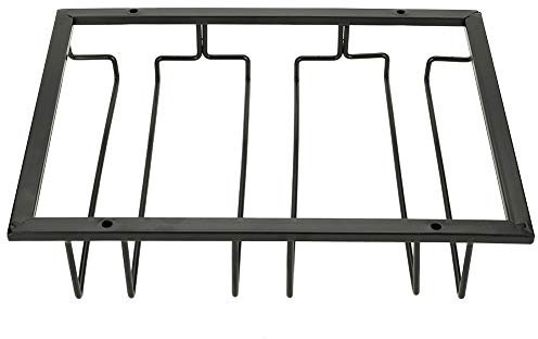 aqxreight Weinschrank aus Metall, Eisen, für Küche, Esszimmer, Bar, Getränkehalter, Kleiderbügel, Regal, Schwarz, Elegantes Wohnzimmer, Bars, Großes Fassungsvermögen, 30 X 22,7