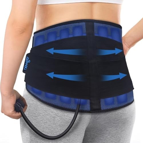 NEWGO Eisbeutel Kompressions Rücken Kühlpad für Schmerzen, heiß kalt Therapie Kompression Gel Eis Wrap mit Luftpumpe für Rücken Lendenwirbelsäule Chirurgie, Ischias