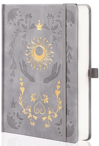 MGGAO Dotted Journal Notebook für Frauen Männer, Journale für das Schreiben, A5 Ästhetische Dot Notebook für Arbeit, Reisen, Schule, 190 nummerierte Seiten, 14,7 x 21,4 cm