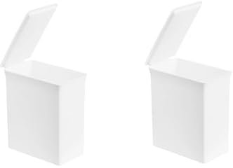 Contiene Pods contenitore per detersivi, bianco, contenitore salvaspazio per la biancheria, con coperchio per la lavanderia a casa, compresse, capsule, polvere (2 pezzi)